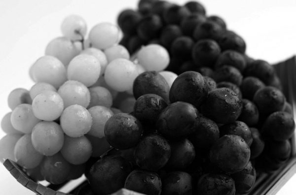 blueberries and grapes