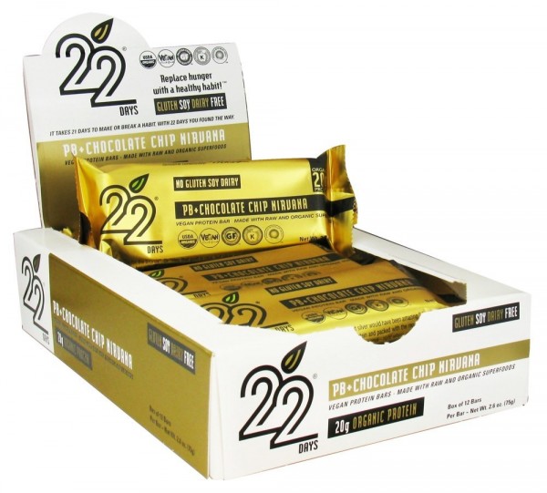 22-Days-Nutrition-Organic-20-g-Protein-Bar-PB-Peanut-Butter-+-Chocolate-Chip-Nirvana-12-Bars