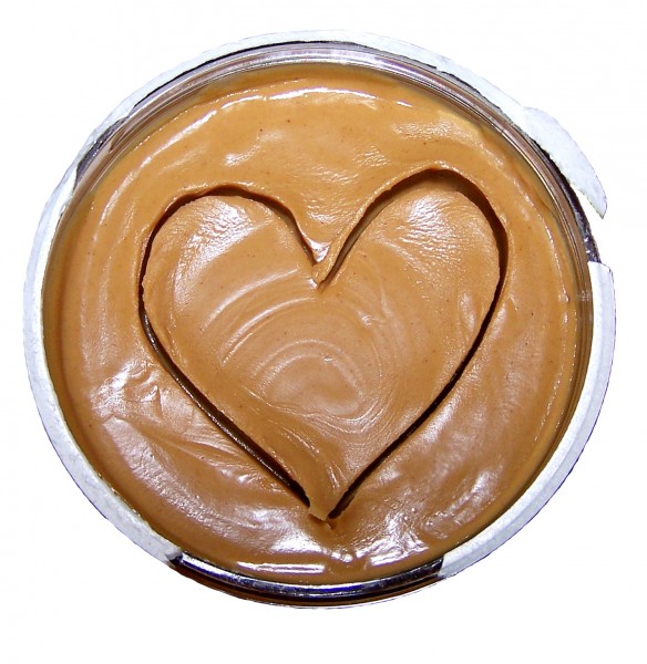 peanut butter with heart in top