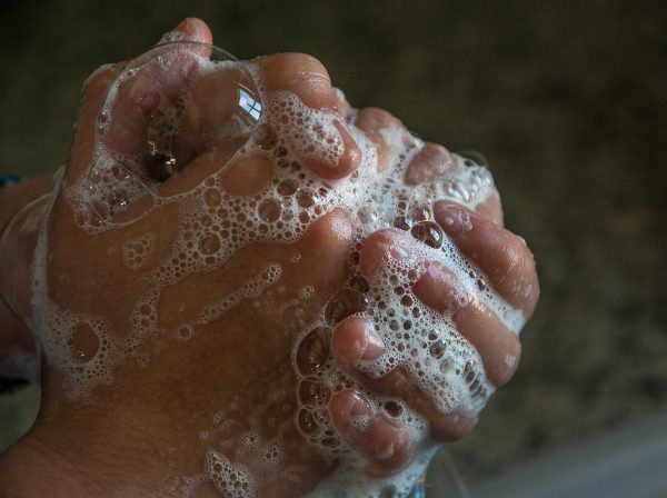 washing hands