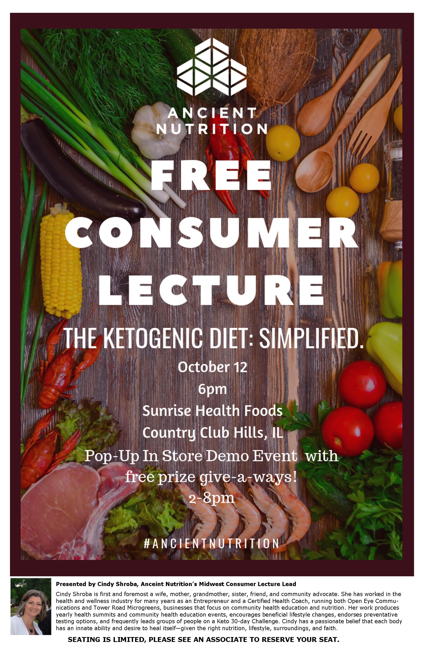 20181012 ancient nutrition consumer lecture