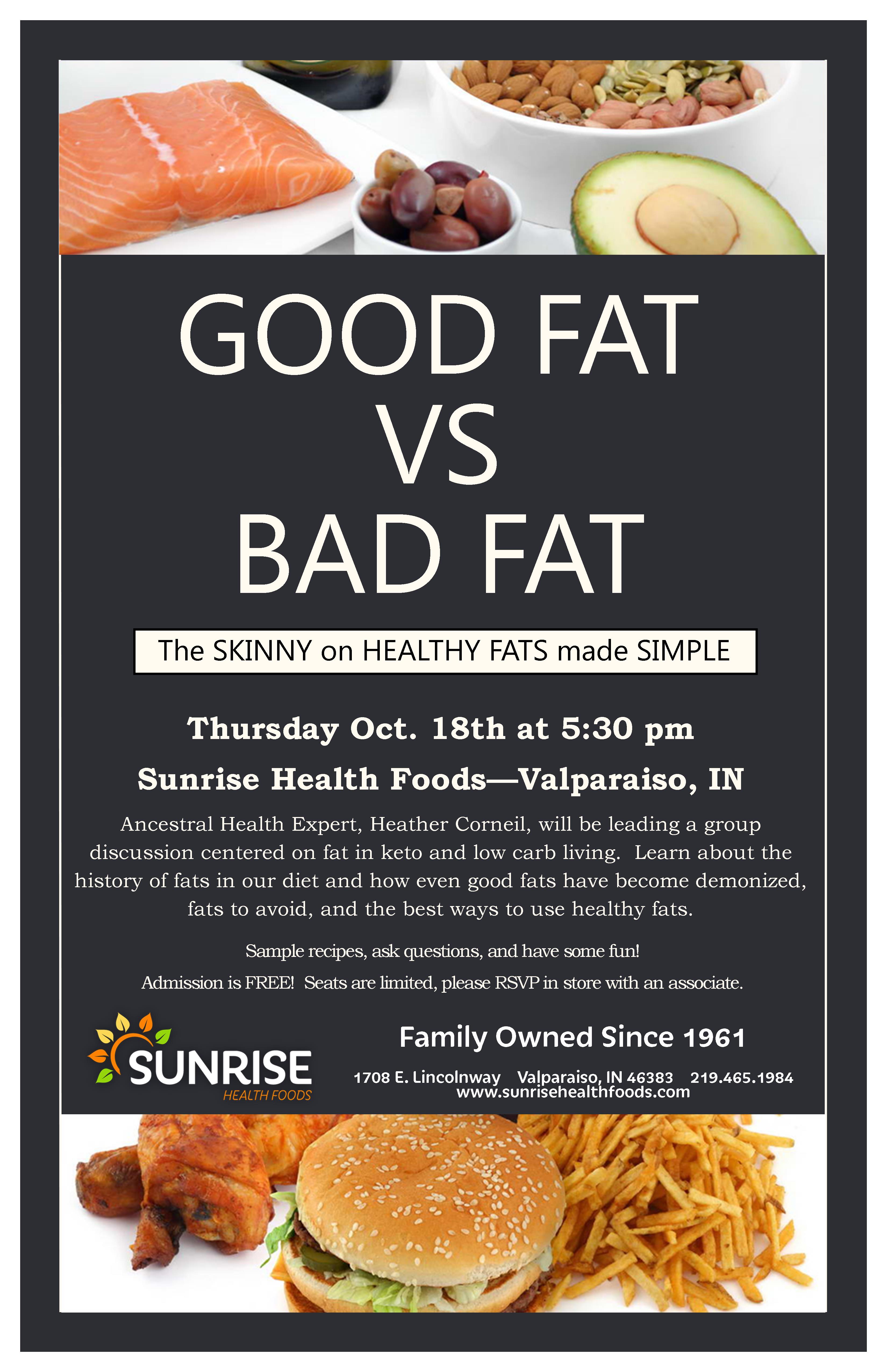 Good fat vs bad fat discussion group