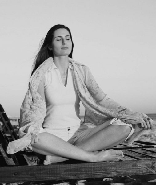 woman meditating