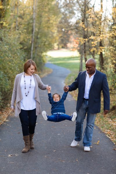 family walking