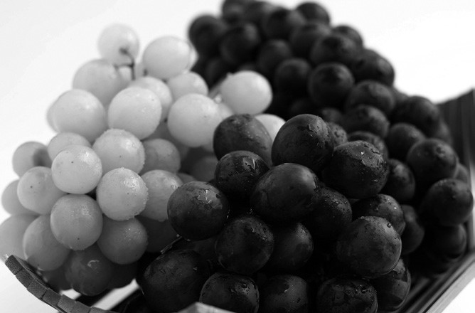 blueberries and grapes
